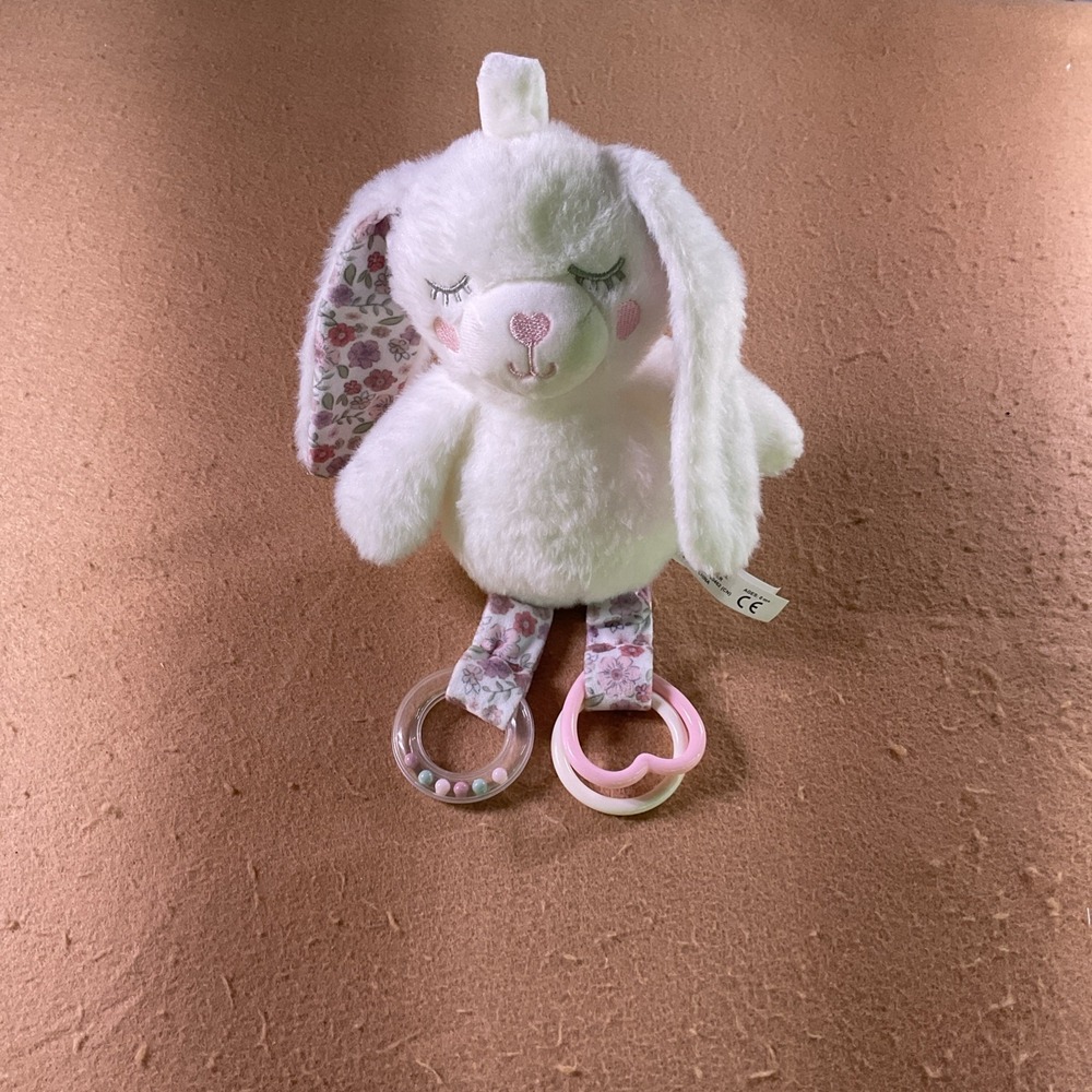 Dreamgro Bunny AS SHOWN Buddy Plush Toy Rattle Crinkle Squeaker INCOMPLETE 10"